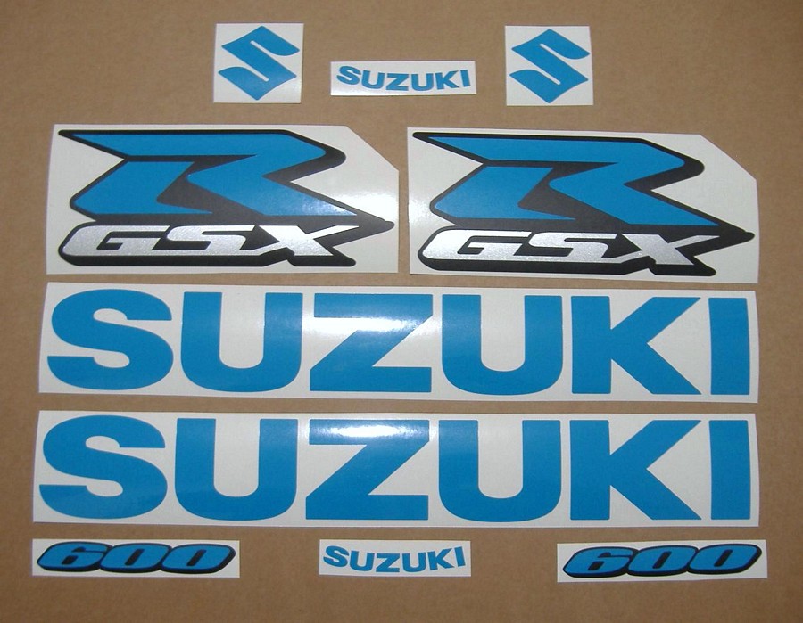 Suzuki Gixxer 600 light blue decal set