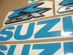 Suzuki GSXR 600 light blue decals srad
