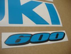 Suzuki GSX-R 600 sky blue custom stickers
