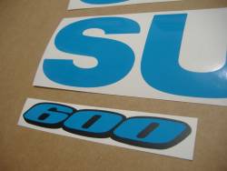 Suzuki GSXR 600 light blue customized adhesives