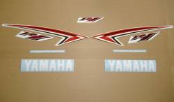 Yamaha YZF-R1 2009 RN22 white stickers set
