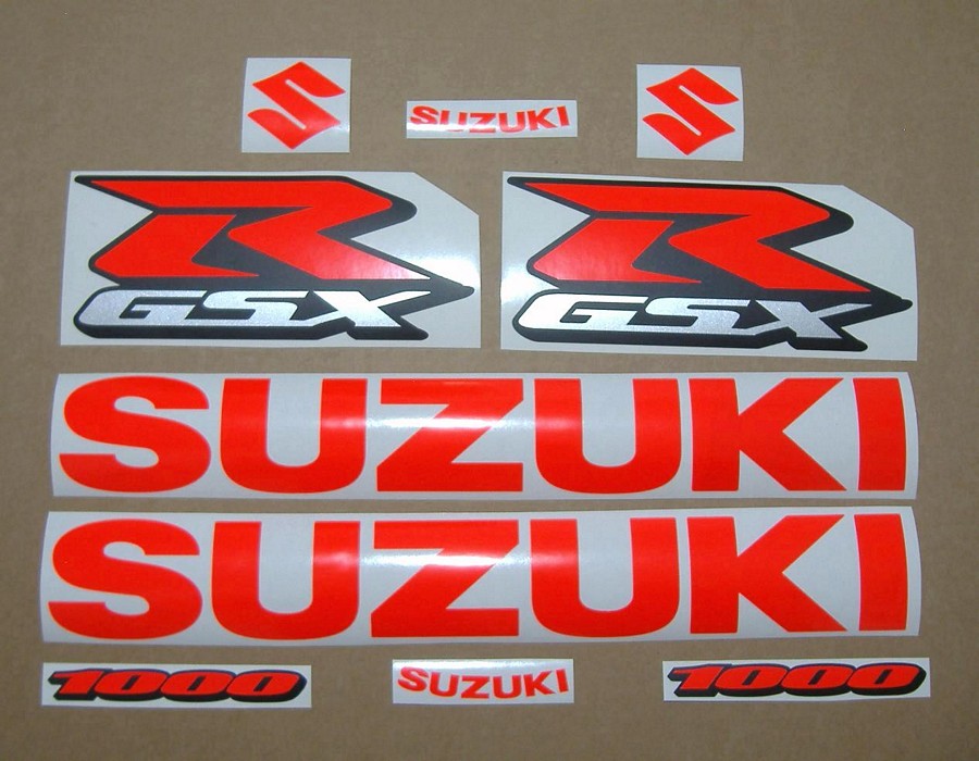 Suzuki Gixxer 1000 neon red decal set