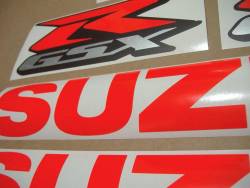 Suzuki GSXR 1000 neon red customized adhesives
