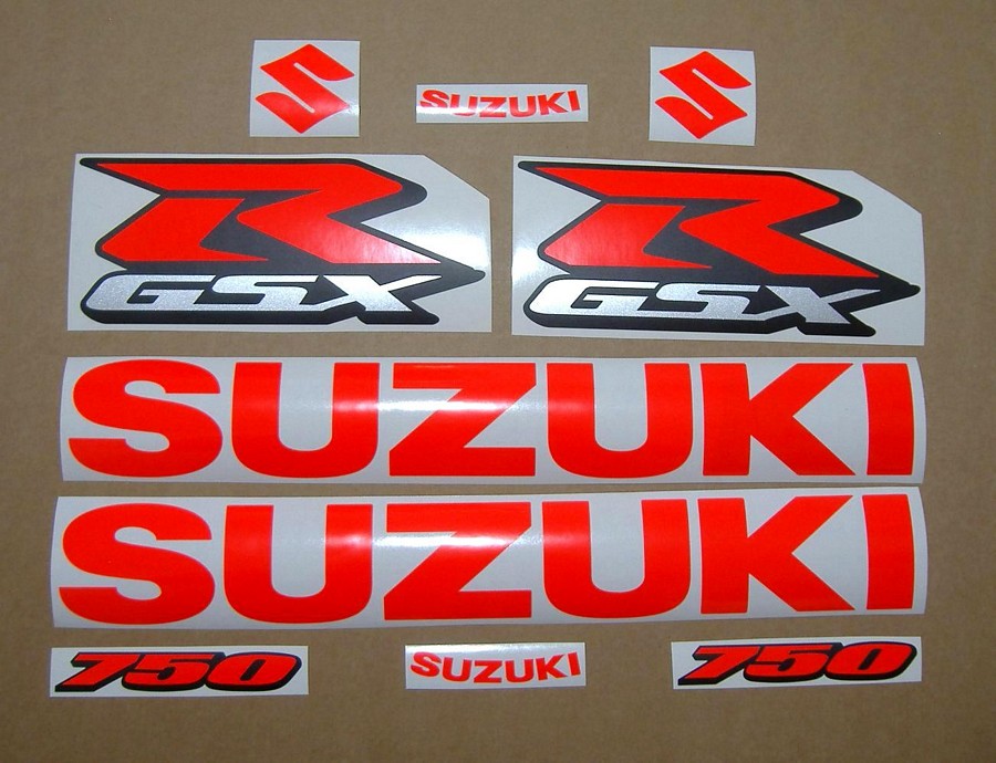 Suzuki GSXR 750 neon fluo red srad graphics