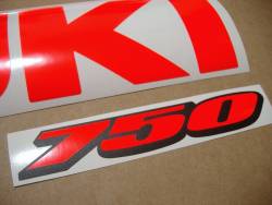 Suzuki GSXR 750 neon red customized adhesives