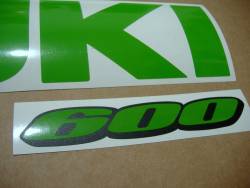 Suzuki GSXR 600 lime green graphics labels srad