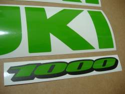 Suzuki GSXR 1000 bright lime green decals kit