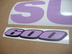 Suzuki GSXR 600 violet graphics labels srad