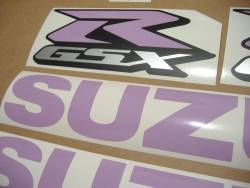 Suzuki GSX-R 750 light purple custom stickers kit