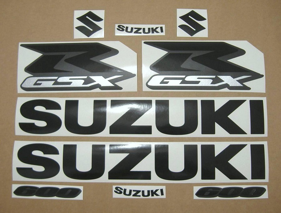 Suzuki GSXR 600 black customized adhesives