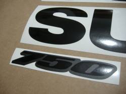 Suzuki GSXR 750 stealth matte black decals  