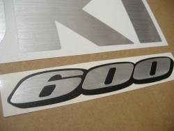 Suzuki GSX-R 600 brushed aluminium custom stickers