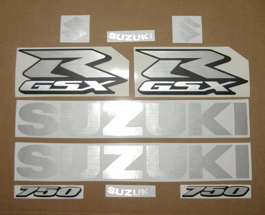 Suzuki Gixxer 750 brushed aluminium srad decals
