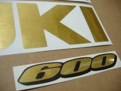 Suzuki GSX-R 600 brushed gold custom stickers