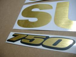 Suzuki GSX-R 750 brushed gold custom stickers