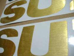 Suzuki GSXR 750 brushed gold customized adhesives