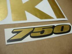 Suzuki GSXR 750 brushed golden inox decals 