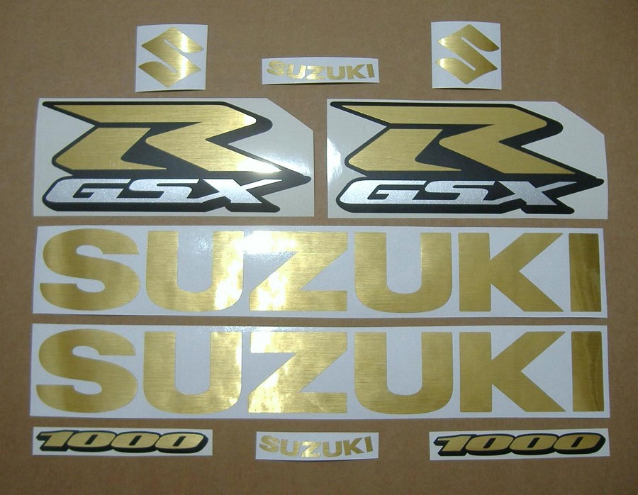Suzuki GSXR 1000 brushed gold customized decals 