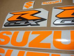 Suzuki GSXR 1000 fluorescent orange decals 