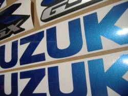 Suzuki GSX-R 750 blue custom stickers/decals