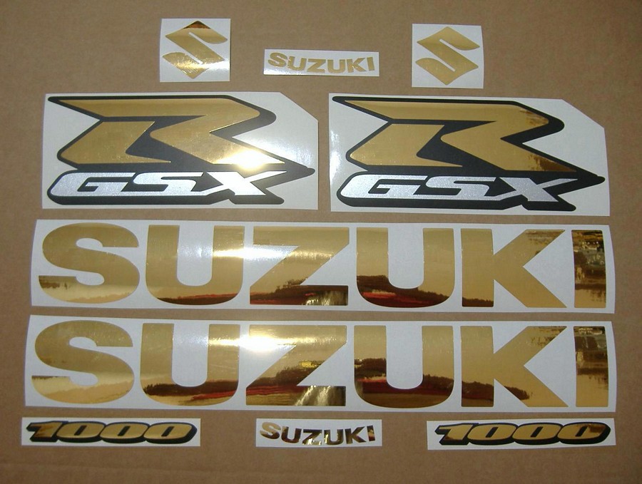 Suzuki Gixxer 1000 chrome gold decal set