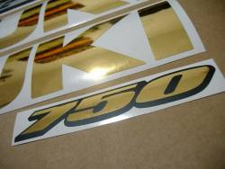 Suzuki GSX-R 750 chrome gold custom stickers