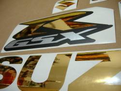 Suzuki Gixxer 750 chrome gold srad decal set