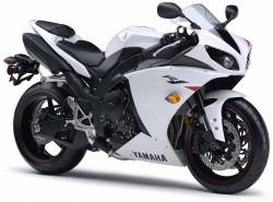 Yamaha yzf-r1 2010 2011 rn22 14b white complete decals set