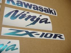 Kawasaki ZX10R Ninja color changeable logos decals