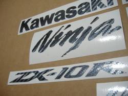Kawasaki ZX10R Ninja carbon fiber custom stickers
