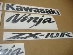 Kawasaki ZX10R Ninja carbon fiber logos decals