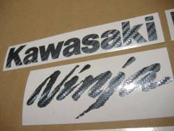 Kawasaki ZX10R Ninja carbon fiber decal set