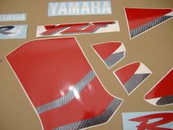 Yamaha YZF R6 1999 5EB white stickers kit
