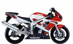 Yamaha R6 1999 5EB white full decals kit