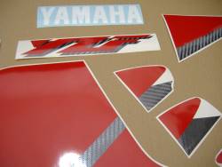 Yamaha YZF-R6 1999 RJ03 red stickers set