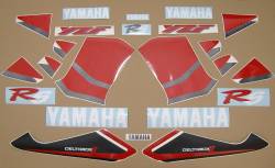 Yamaha R6 1999 RJ03 red labels graphics