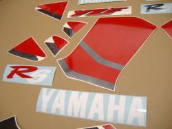 Yamaha YZF R6 1999 RJ03 red decal set