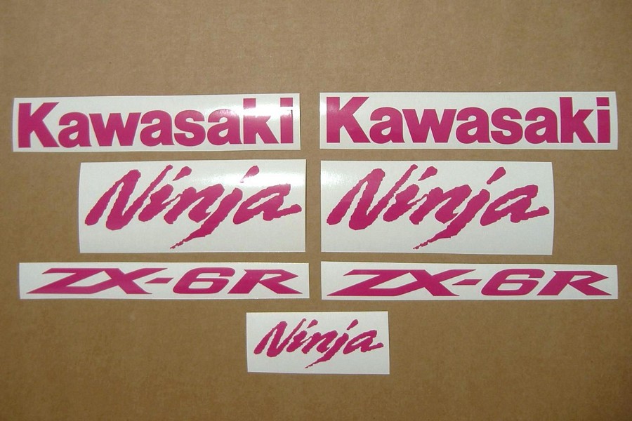 Kawasaki ZX6R Ninja hot pink custom stickers