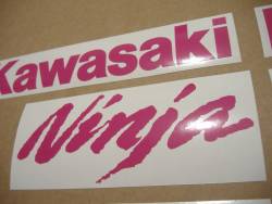 Kawasaki ZX6R Ninja pink customized logo decals