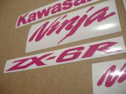 Kawasaki ZX6R Ninja hot pink custom graphics