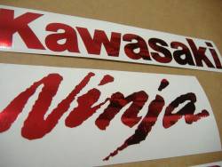 Kawasaki ZX-10R Ninja chrome red decals kit