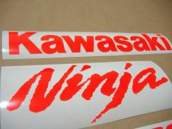 Kawasaki ZX-10R chrome fluorescent logos decals