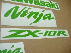 Kawasaki ZX-10R Ninja lime green stickers kit