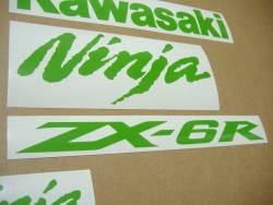 Kawasaki ZX6R Ninja lime green logo graphics