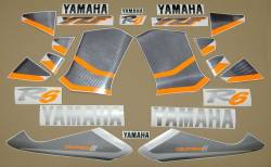 Yamaha YZF R6 1999 RJ03 silver decal set