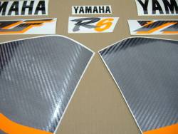 Yamaha yzf-r6 1999 2000 rj03 5eb silver black adhesives