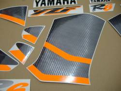 Yamaha YZF R6 1999 5EB silver stickers kit