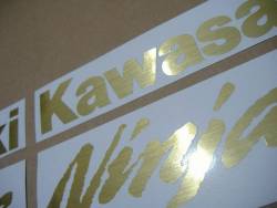 Kawasaki ZX6R brushed gold customized logo decals