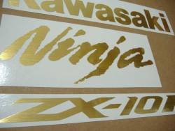 Kawasaki ZX-10R Ninja brushed gold decals kit