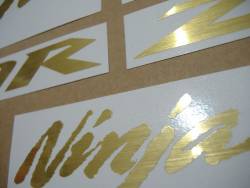 Kawasaki ZX10R brushed gold customized logo decals 